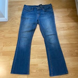 Buffalo David Bitton blue stretch boot cut jeans.